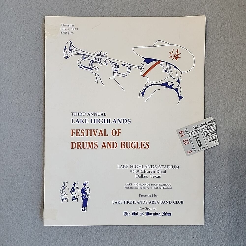 1979 Festival of Drums and Bugles Program Corps 3rd Annual TX Madison Scouts DCI